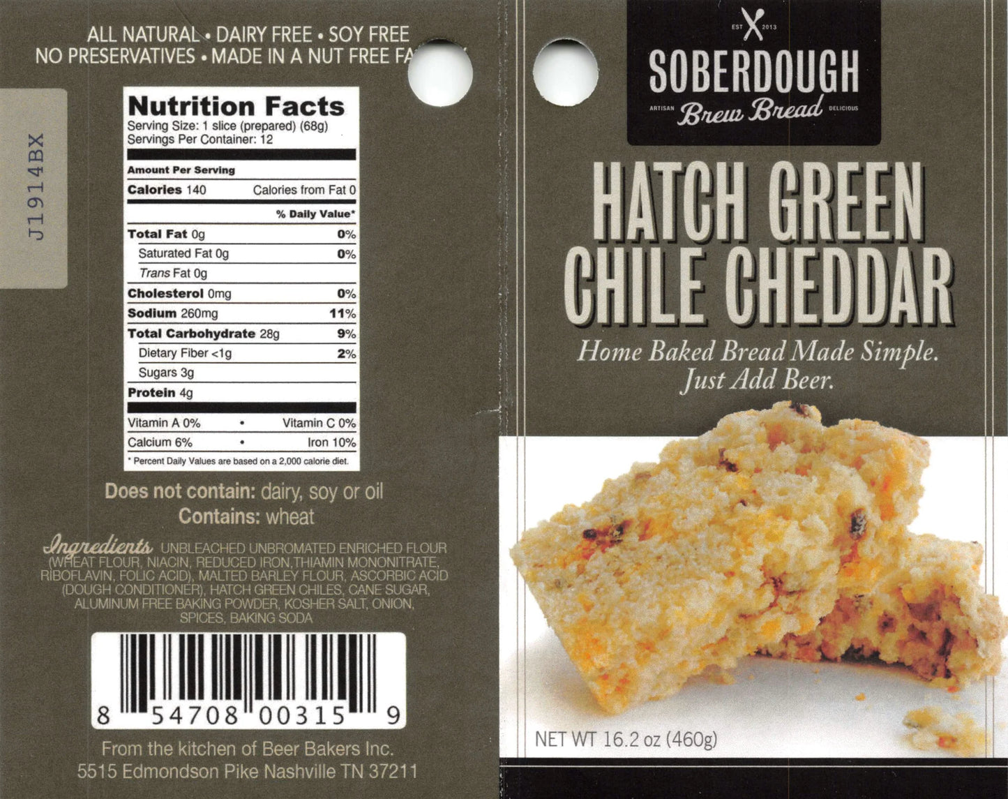 Soberdough - Hatch Green Chile Cheddar
